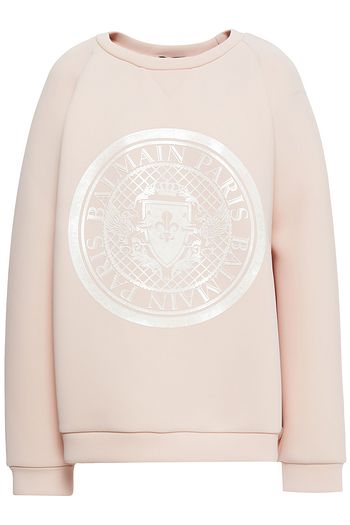 BALMAIN Oversized printed scuba sweatshirt