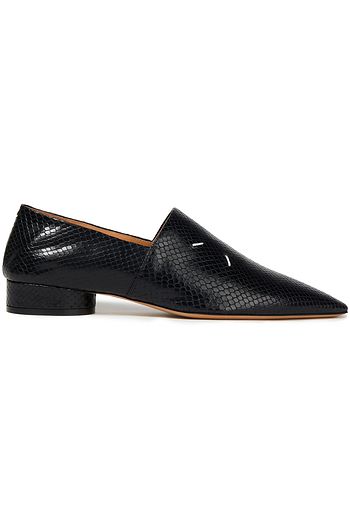 MAISON MARGIELA Loafers aus Leder mit Schlangeneffekt