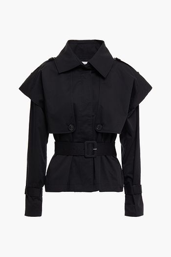 FRAME Astor gathered cotton-blend twill jacket