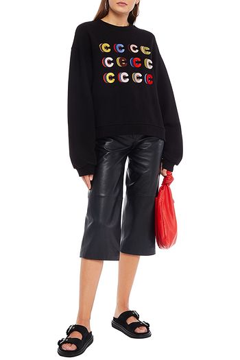 ÊTRE CÉCILE Embroidered French cotton-terry sweatshirt