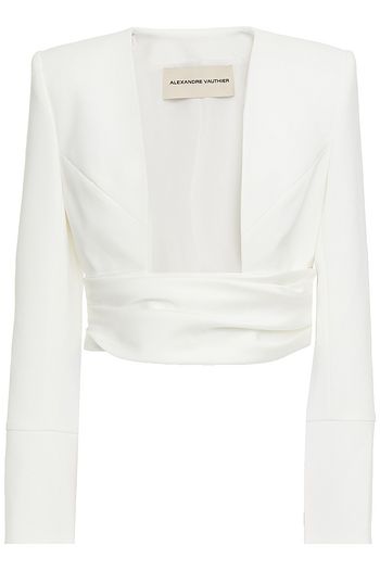 ALEXANDRE VAUTHIER Paneled crepe and satin jacket