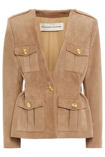 ALEXANDRE VAUTHIER Button-detailed suede jacket