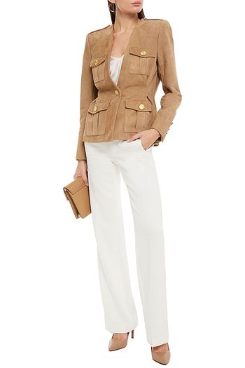 ALEXANDRE VAUTHIER Button-detailed suede jacket