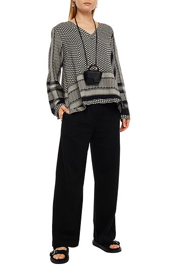 CECILIE COPENHAGEN Cotton-jacquard wide-leg pants