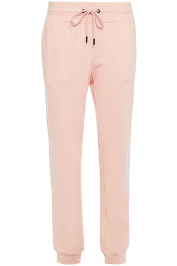 DKNY French cotton-blend terry track pants