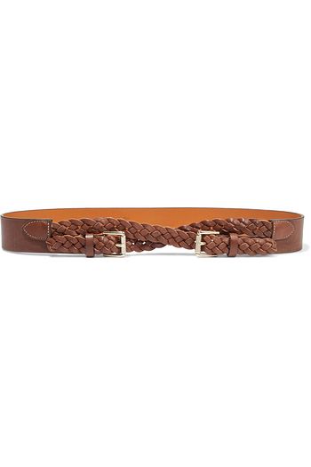 ETRO Braid-trimmed leather belt
