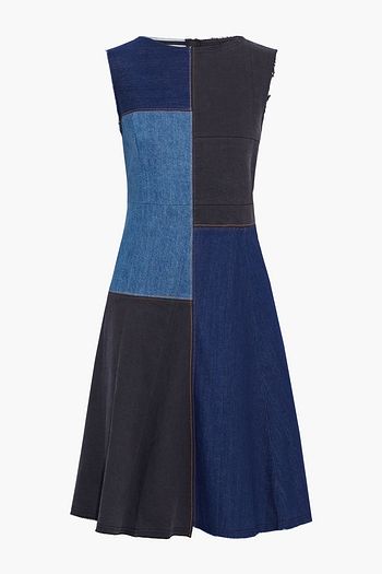 ACNE STUDIOS Frayed paneled denim dress