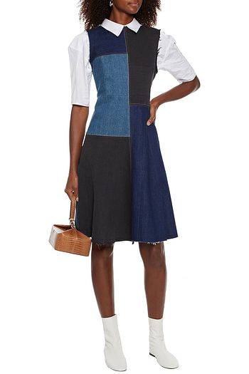 ACNE STUDIOS Frayed paneled denim dress