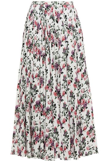 EMILIA WICKSTEAD Rhea shirred floral-print stretch-cotton maxi skirt
