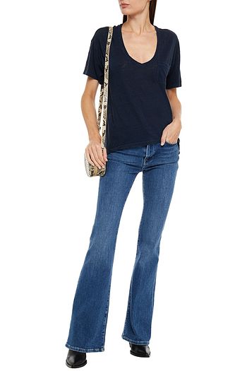 FRAME Organic linen-jersey T-shirt