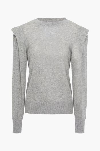 FRAME Kennedy brushed mélange cashmere sweater