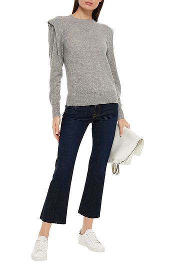 FRAME Kennedy brushed mélange cashmere sweater