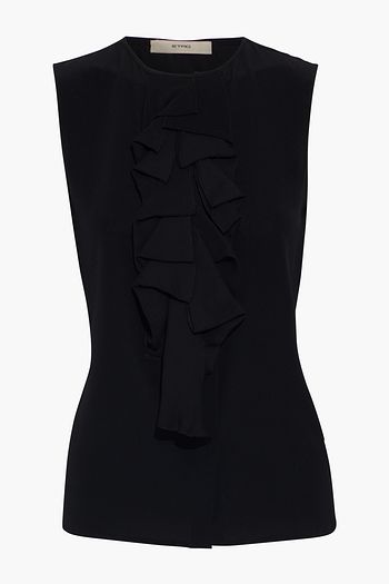 ETRO Ruffled silk crepe de chine top