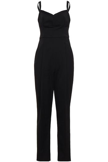 EMILIA WICKSTEAD Clio pleated stretch-crepe jumpsuit