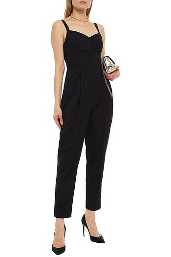 EMILIA WICKSTEAD Clio pleated stretch-crepe jumpsuit