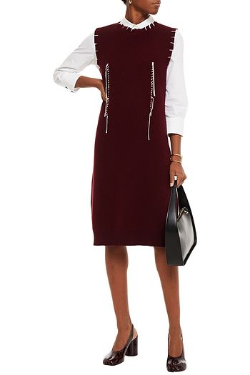 MAISON MARGIELA Kleid aus einer Wollmischung mit Stickereien
