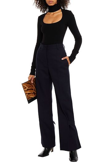 VICTORIA BECKHAM Wool-twill flared pants