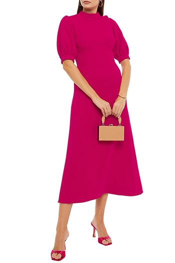 EMILIA WICKSTEAD Victoria cutout stretch-crepe midi dress