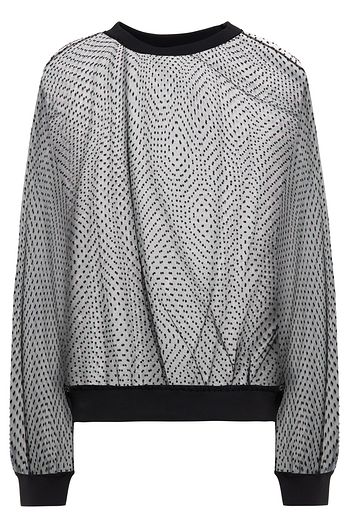 ALEXANDRE VAUTHIER Flocked tulle sweatshirt