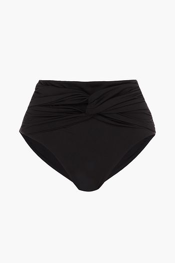 BONDI BORN Twist-front high-rise bikini briefs