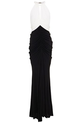 ALEXANDER MCQUEEN Belted ruched crepe maxi dress