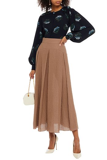 EMILIA WICKSTEAD Cecily cotton-blend cloqué midi skirt