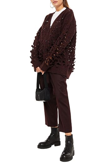 MAISON MARGIELA Oversized cutout brushed wool cardigan