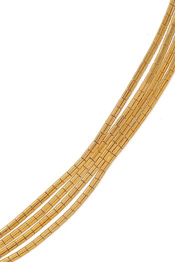 BOTTEGA VENETA Gold-tone silver necklace