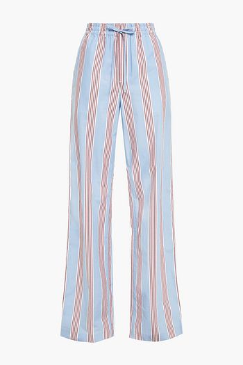 MAISON MARGIELA Striped cotton-poplin straight-leg pants