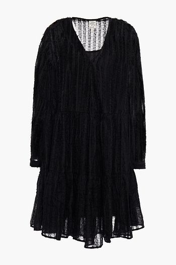 BAUM UND PFERDGARTEN Amada gathered fil coupé mini wrap dress