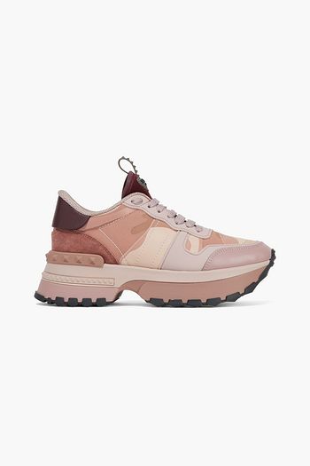 VALENTINO GARAVANI Rockrunner Sneakers aus Canvas und Leder mit Camouflage-Print