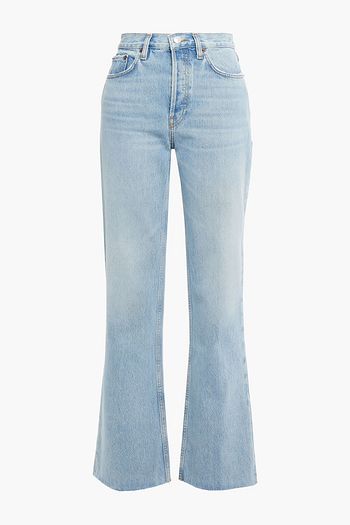 RE/DONE 70s distressed high-rise bootcut jeans