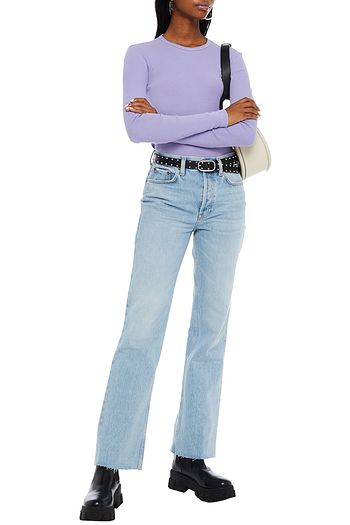 RE/DONE 70s distressed high-rise bootcut jeans