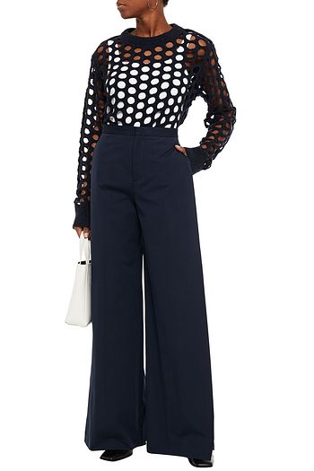 MAISON MARGIELA Hose mit weitem Bein aus Popeline aus einer Baumwollmischung