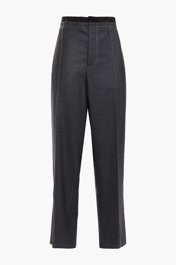MAISON MARGIELA Karierte Hose mit geradem Bein aus Wolle