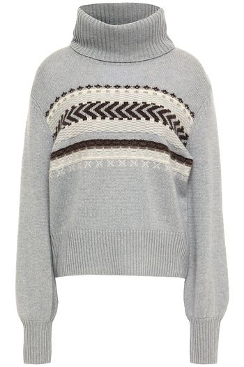 360CASHMERE Kimmie intarsia cashmere turtleneck sweater