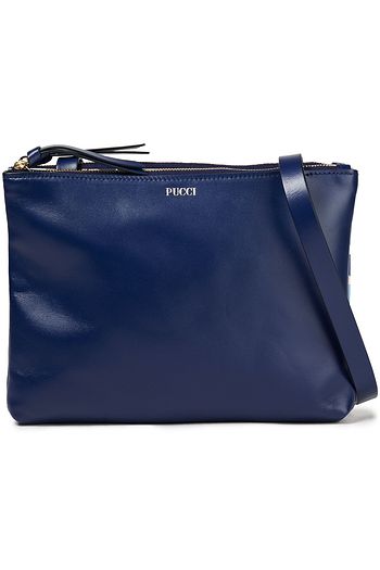 EMILIO PUCCI Printed smooth and textured-leather shoulder bag