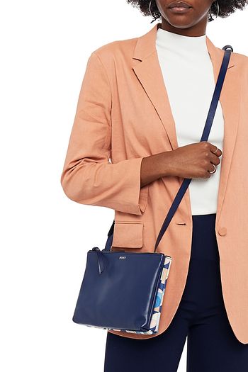 EMILIO PUCCI Printed smooth and textured-leather shoulder bag
