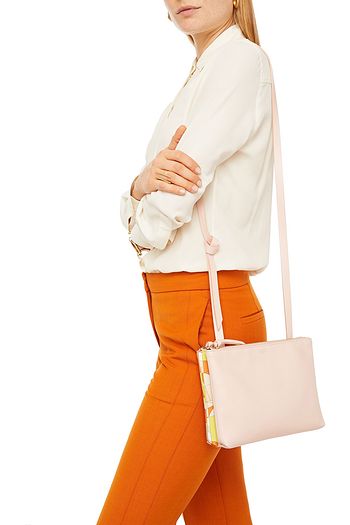EMILIO PUCCI Printed smooth and textured-leather shoulder bag