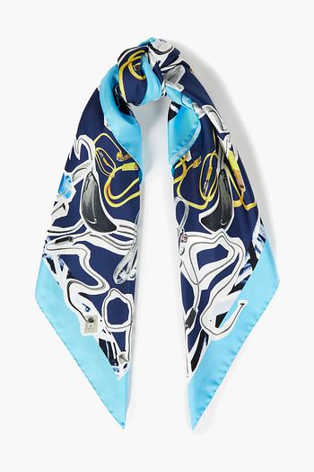 MAISON MARGIELA Printed silk-twill scarf