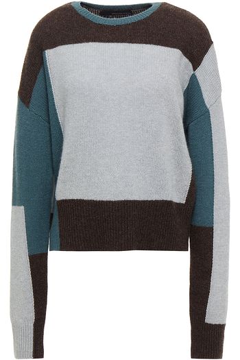 360CASHMERE Saharah color-block cashmere sweater
