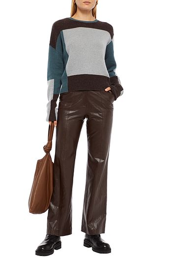 360CASHMERE Saharah color-block cashmere sweater