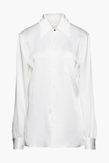 MAISON MARGIELA Hemd aus glänzendem Crêpe