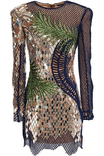 BALMAIN Verziertes Minikleid aus Tüll