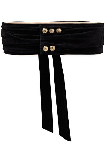 BALMAIN Knotted suede belt
