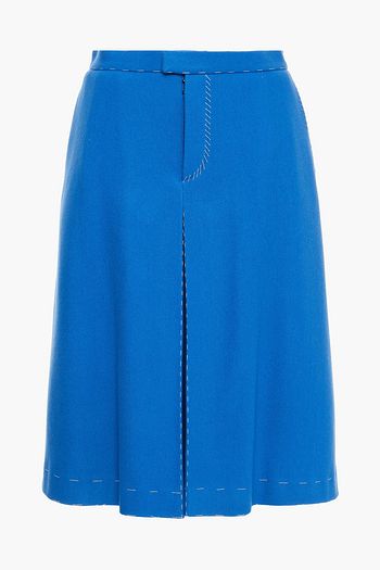 MAISON MARGIELA Cropped pleated wool-felt wide-leg pants