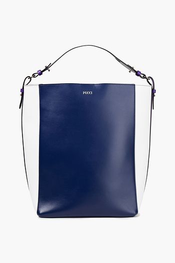 EMILIO PUCCI Two-tone leather tote