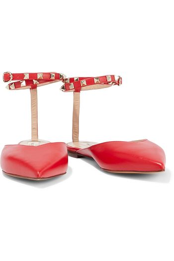 VALENTINO GARAVANI Rockstud leather point-toe flats