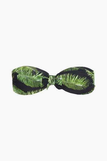 MELISSA ODABASH Caribe knotted printed bandeau bikini top