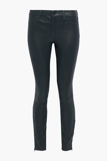J BRAND Adair zip-detailed leather skinny pants